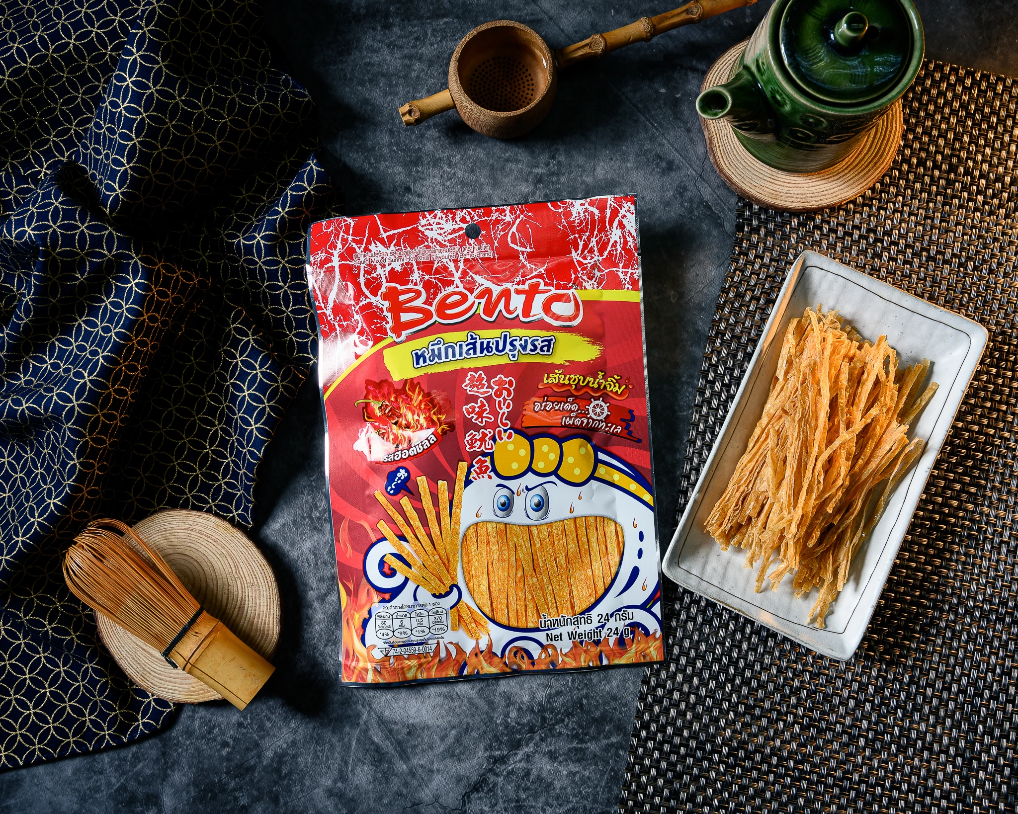  Bag Box Packaging Baked Snacks Style Bento Squid Mixed Surimi (Hot Chilli) Export From