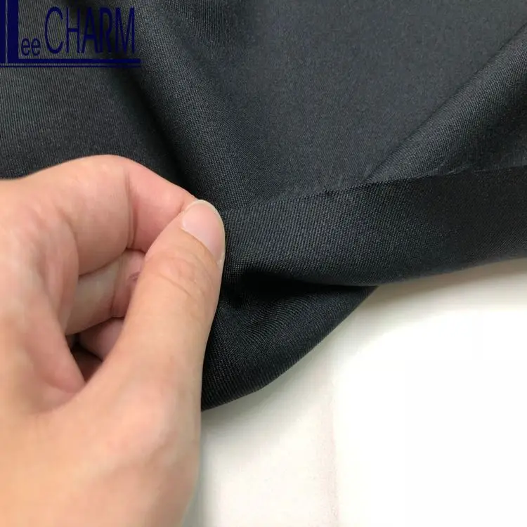 CP6360 Taiwan 100 Polyester Black Twill Abaya Textile Fabric