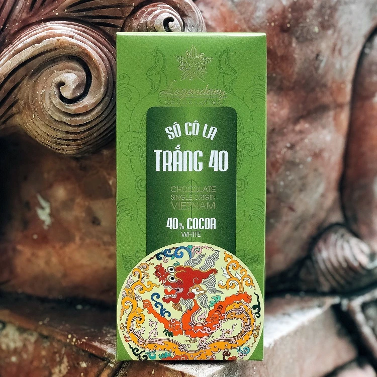 Customized White Chocolate bar Single Origin 40 butter cacao sweet chocolate 80gr for wholesale uk by Legendary Viet Nam low MOQ