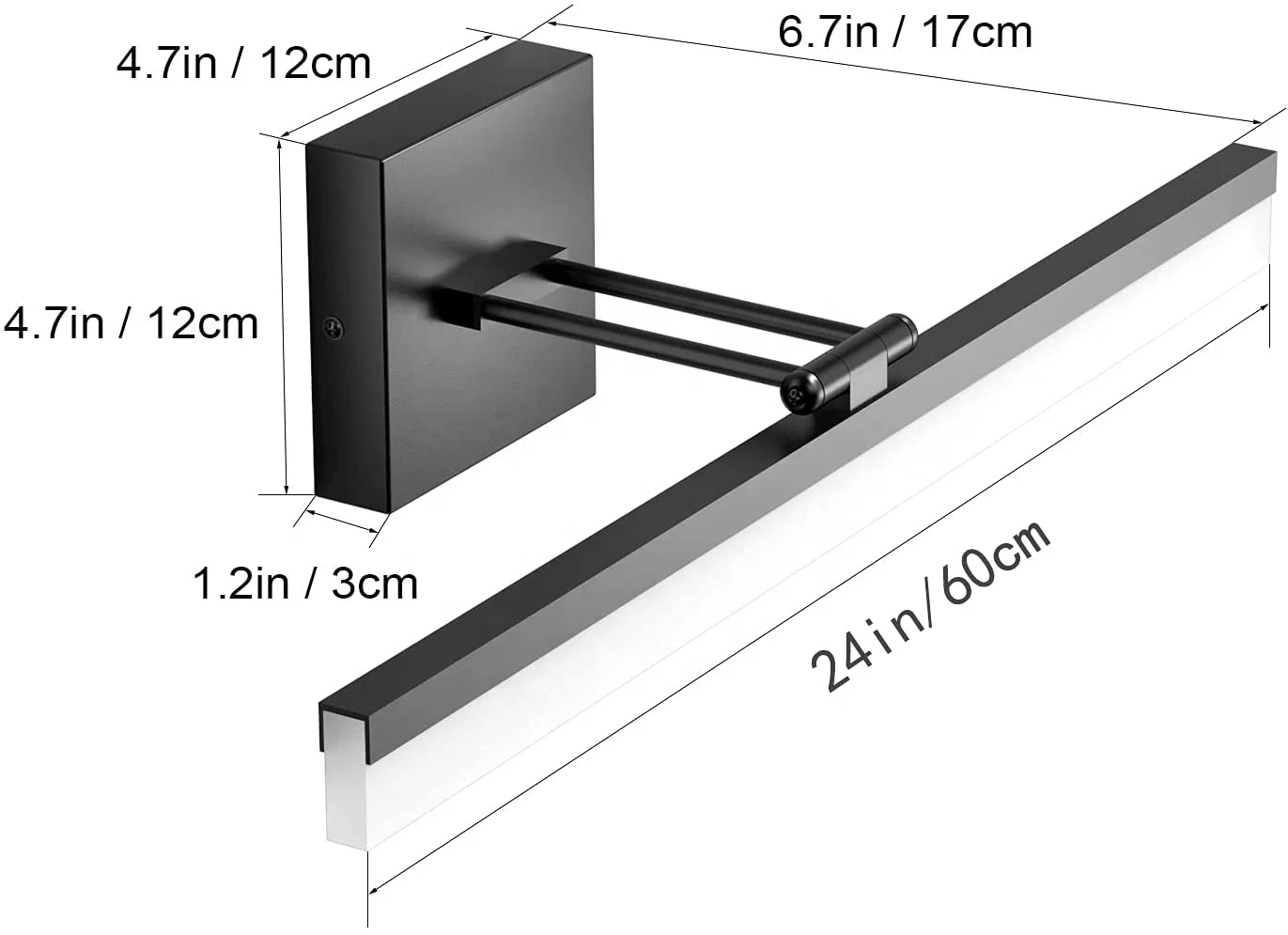 Modern Interior Lighting 9W 12W 14W 16W Bathroom Mirror Light Aluminum Led Mirror Lamp Simple Makeup Light