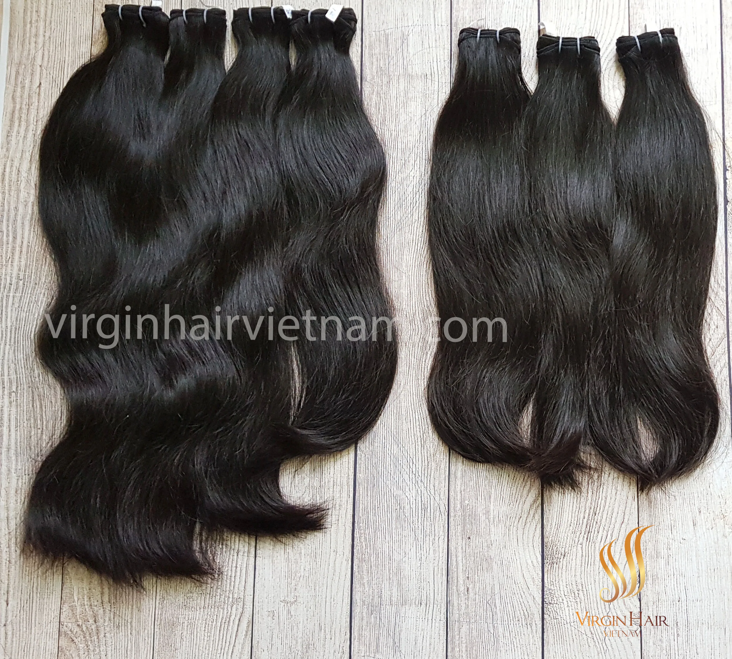 Wholesale Cuticle Aligned Raw Virgin Hair Human Raw Hair Machine Double Weft Natural Wavy Unprocessed From VIRGIN HAIR VIETNAM