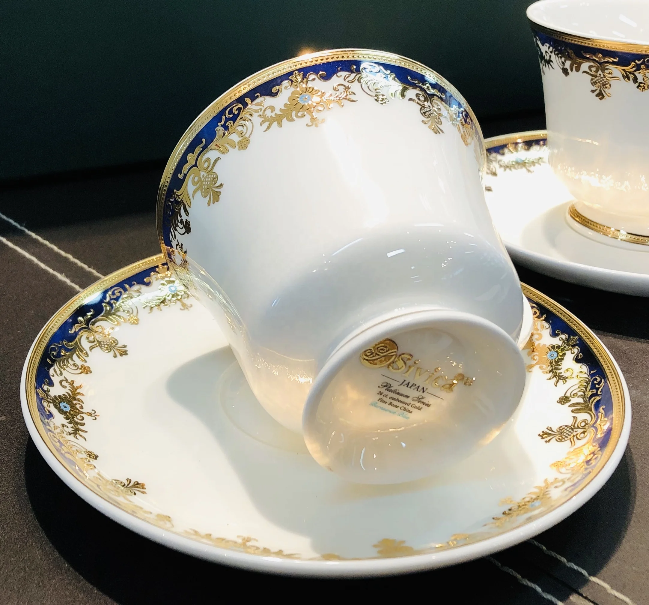 new design bone china  6pcs cup&saucer sets