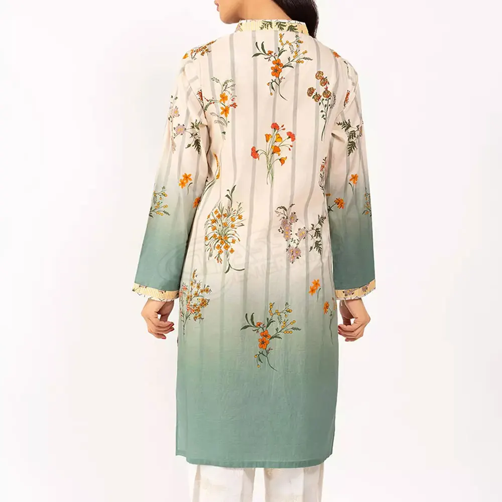 Ladies Casual Wear Kurtis in Floral Printed with Customized Design OEM Service Adults Women Kurti India & Pakistan PK Support