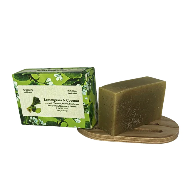 Natural handmade Soap Lemongrass Soap natural Anti Acne Bright Smooth Moisturizing Relax Antioxidant Youthful body scrub