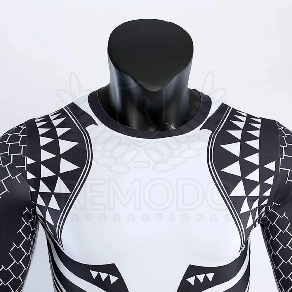 Man Long Sleeve Gym Clothing UPF 50 Sublimation Printed Custom MMA Surfing Rash Guard Compressed T-shirt