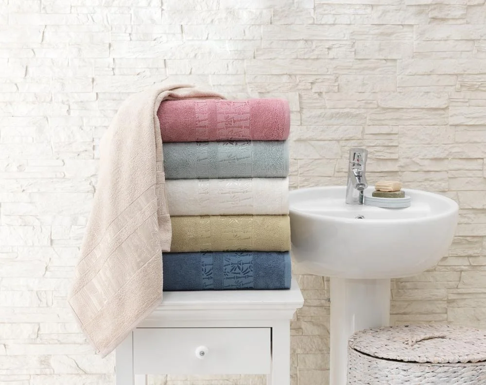 GOTS Certified Organic Cotton Bath Towels Custom Design Soft Absorbent Pure Natural Ecological Sustainable