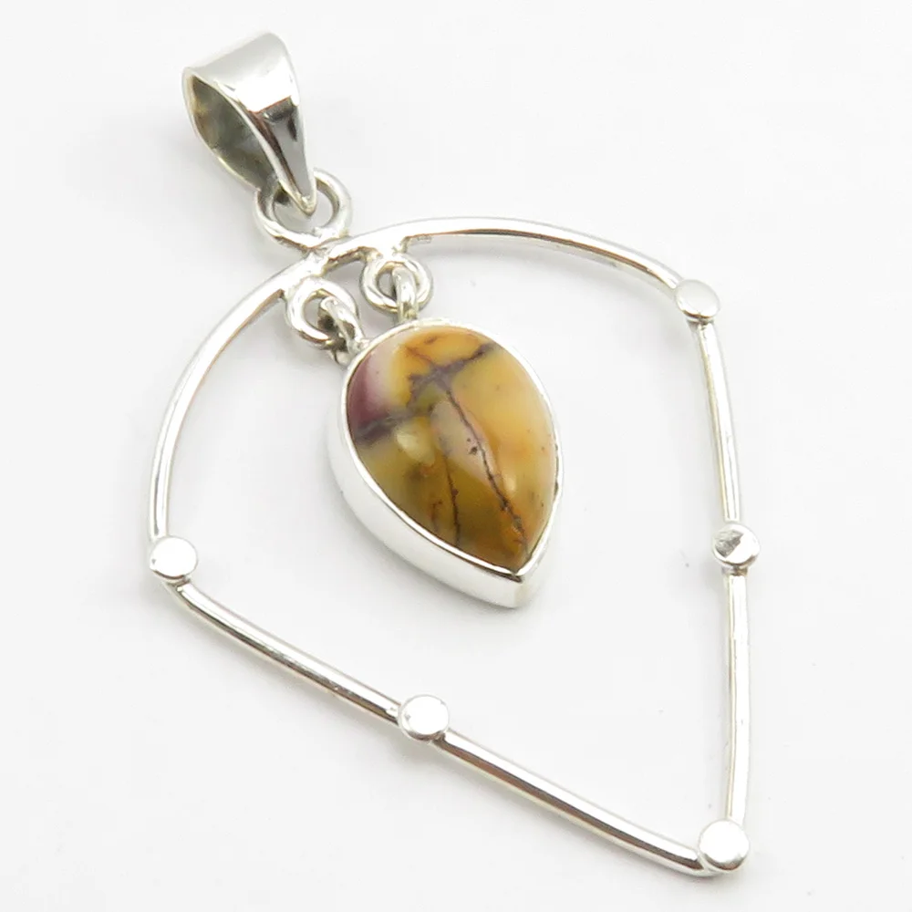 
Natural Brecciated Mookaite Pendant for Necklace 1.8