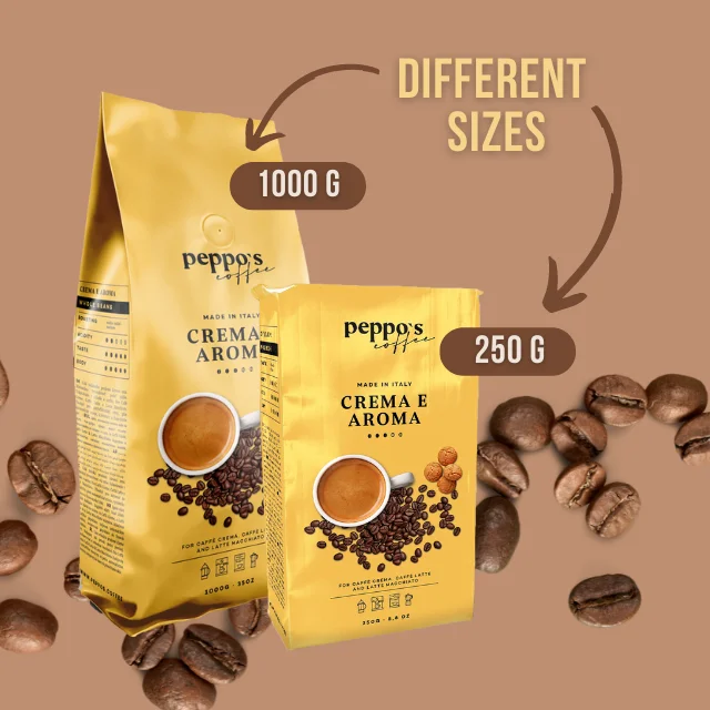 Лучшее итальянское качество 1 кг слегка шоколадных ароматизированных 100% кофе Арабика эспрессо на