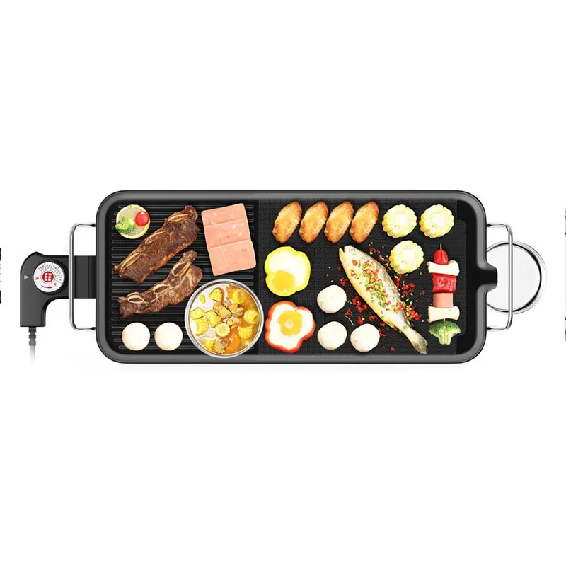 Easily Cleaned Non Stick Power Cord Korean Skewer Smokeless Indoor Table Barbecue Electric BBQ Grill