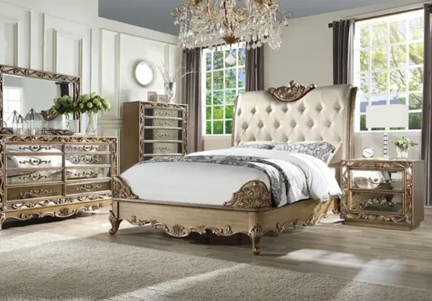 Luxury European Master Bedroom Ebony Color 1.5 1.8m Double Bed Solid Wood Height Box Bed Solid Wood Bed Frame