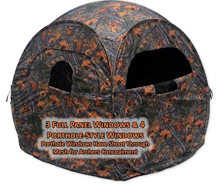 
Outdoors Ground Blind - Spring Steel Pop Up Hunting Ground Blinds - Pop Up Blinds for Deer Hunting, 58 x 58 x 65H 