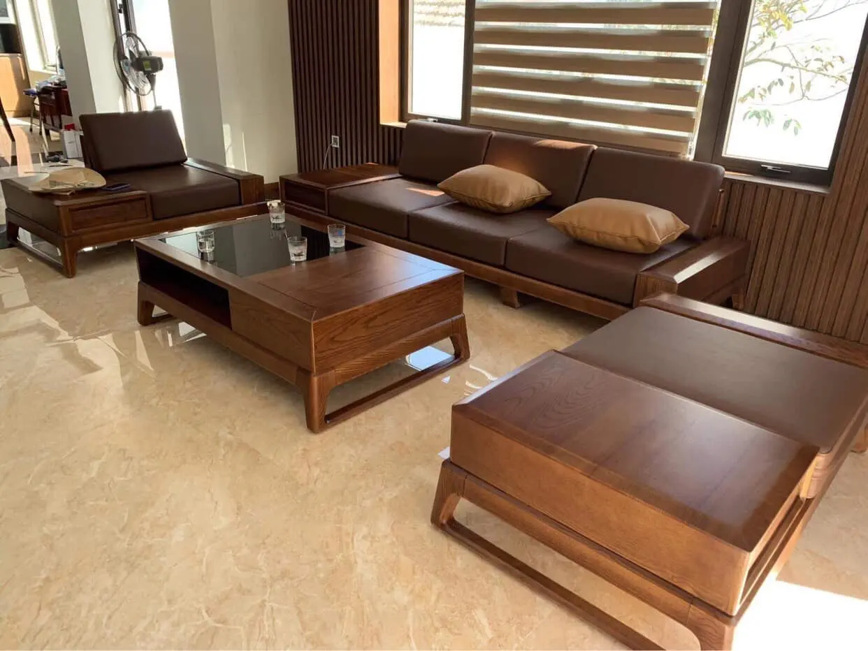 Высокое качество оптовая продажа деревянный материал для гостиной набор экспорт из Вьетнама