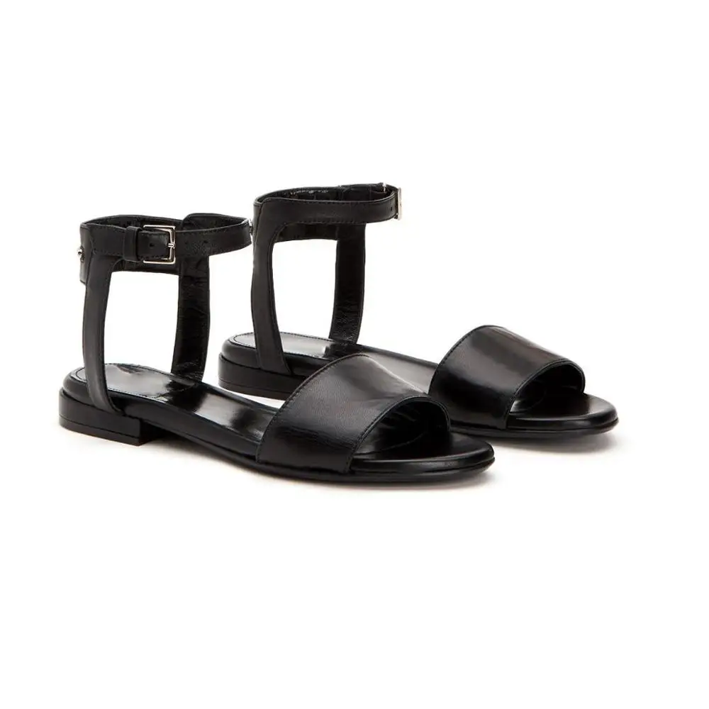 Hot Selling 2023 Women New Chain Design Flat Low Heel Black Color Sandals Other Colors Also Available Size 36 37 38 39 Available