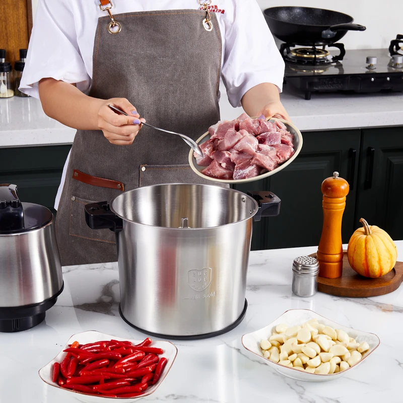 Электрическая мясорубка из нержавеющей стали Мясорубка с низким уровнем шума большой объем 10 л