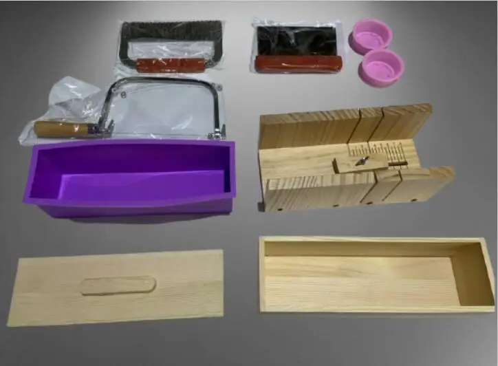 
Chuhan Full set of molds for 1200ML Silicone Soap Mold Large Rectangle Firm Silicone Making Toast Mould with wooden box 