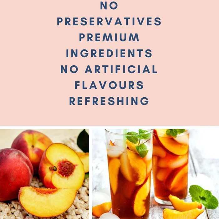 Мгновенный Персиковый Порошок освежающий чай с естественным ароматом ледяной фруктовый для мгновенного приготовления без консервантов