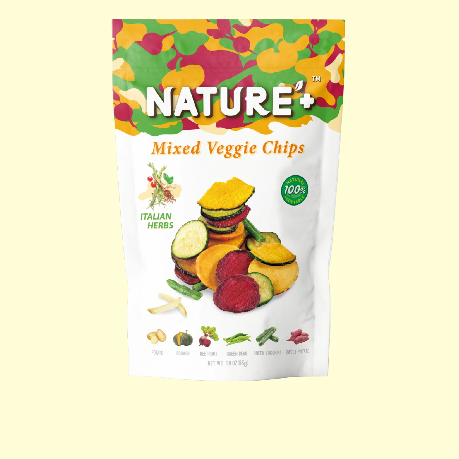 Mixed Veggie Chips Exotic Flavor Gluten Free Natural Nutrition Guilty Free Snacks Chips Healthy