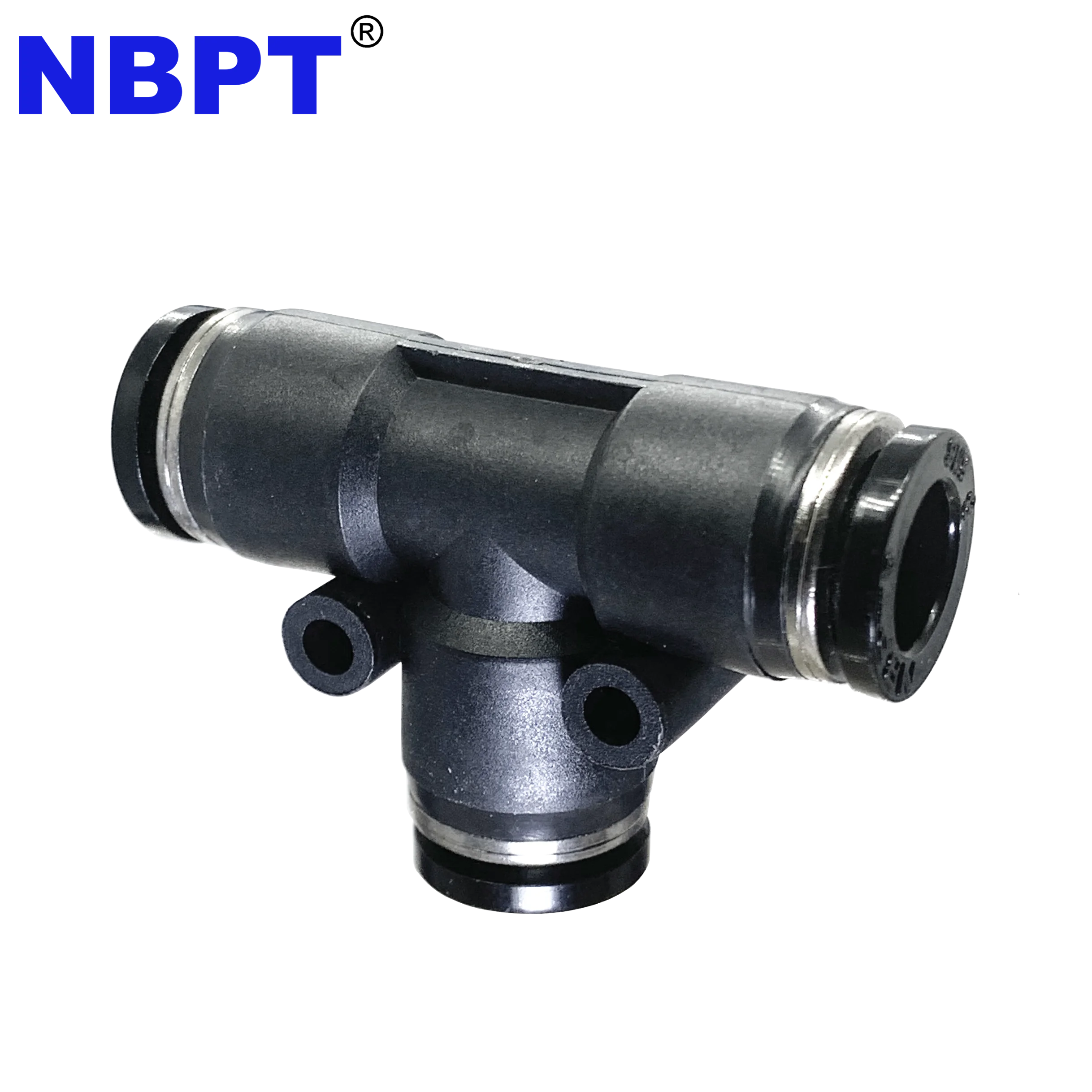 T Shape Push To Connect One Touch Tee  Fitting PUT Series Air Pneumatic 3Way Equal connector by NBPT