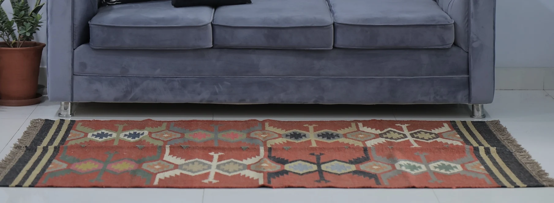 Деревенская дорожка для прихожей индийский ковер Kilim джутовый шерстяной коврик пола ручной работы 4x6 футов Kelim коврики