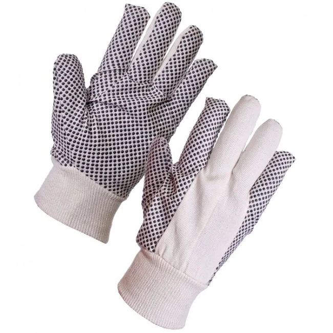 Wholesale latest 2022 design 100% cotton polka dot PVC dotted gloves customized color size style