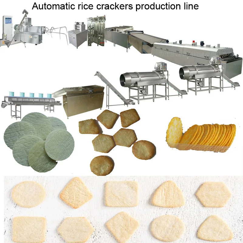 Automatic rice crackers Chips processing extruder making machine manufacturing equipment production line