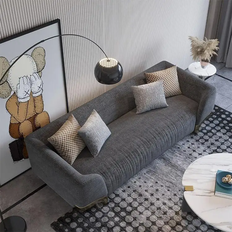 Most comfortable gray living room sofas furniture big comfly linen couch for living room