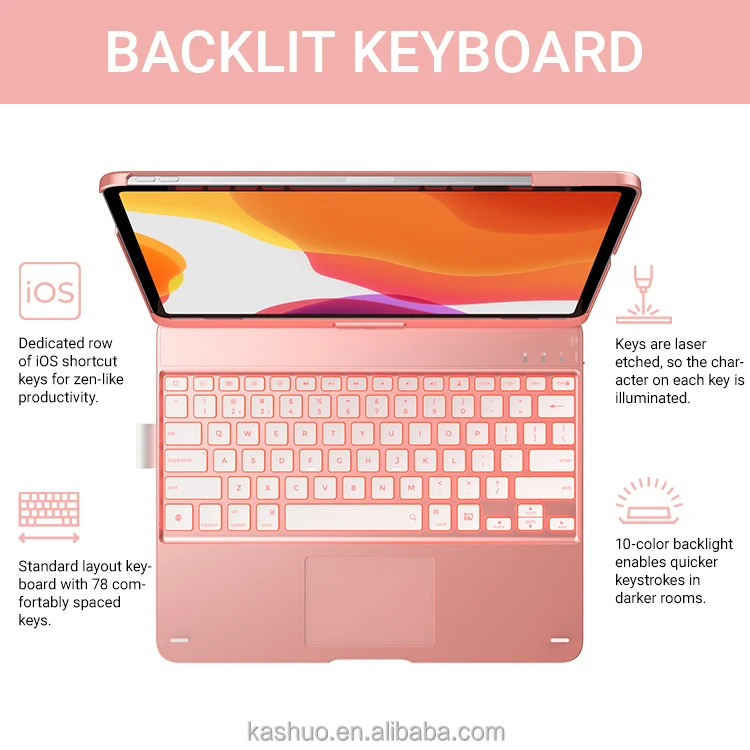 
US warehouse Keyboard Led Magic Case Tablet Keyboard for iPad Pro 129 