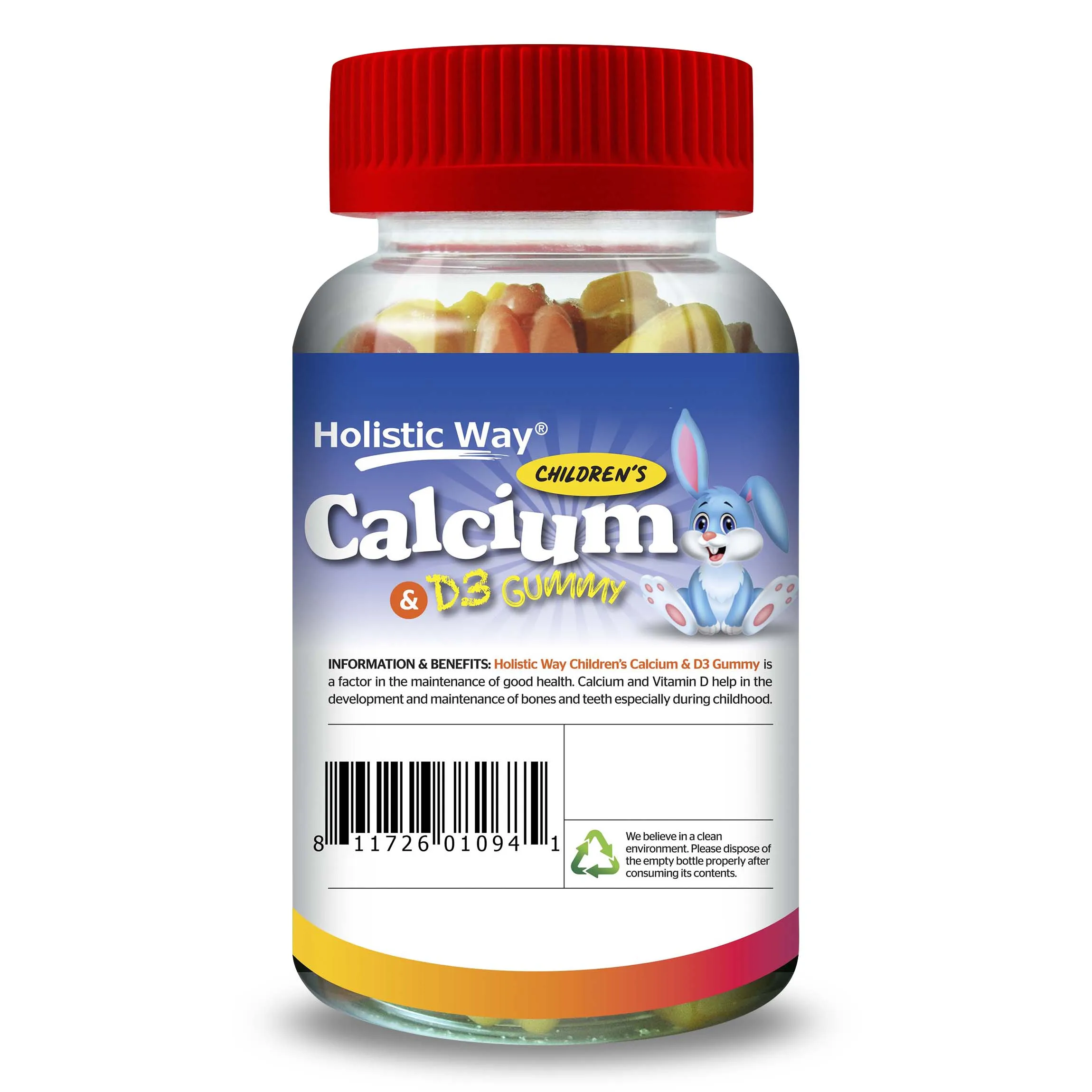 
Calcium And D3 Children Gummy (90 Gummies) Improved Bone Density Holistic Way From Canada 