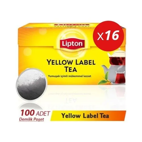 
LIPTON YELLOW LABEL TEAPOT BAG TEA 100 PCS 