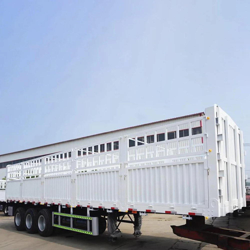 40ft 3 Axles Straight Beam Stake/Fence Semi Trailer for Transporting Agricultural Cargo
