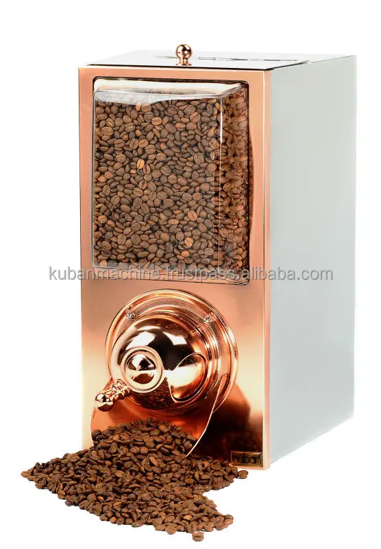
Brass Coffee Bean Dispensers Rectangular Shape / Coffee Bean Silo / Coffee Dosing Devices 