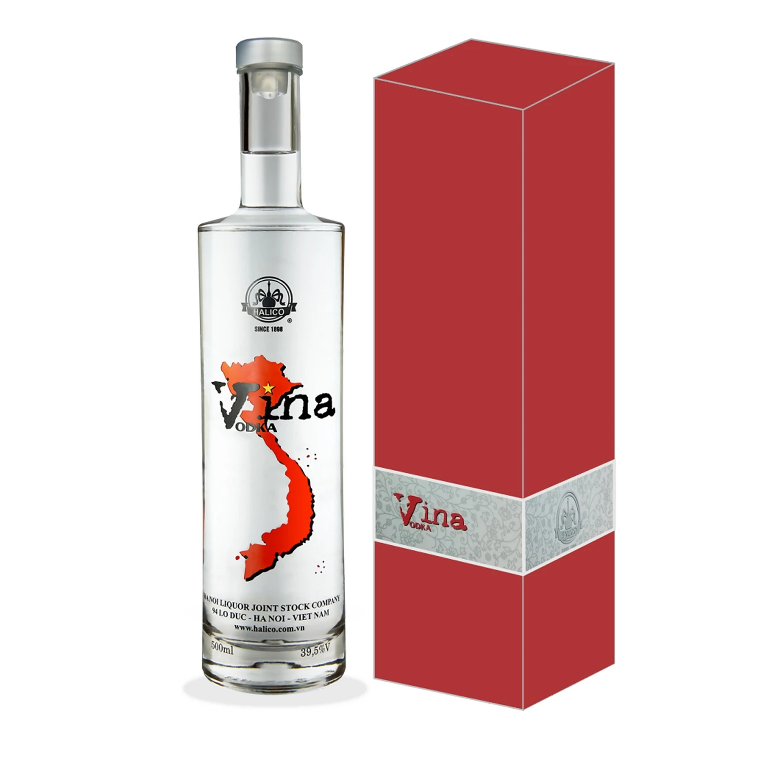 High Quality 39.5% Strong Natural Ecological Raw Materials Unique Product Alcohol Premium Quality Vina Vodka for Sale