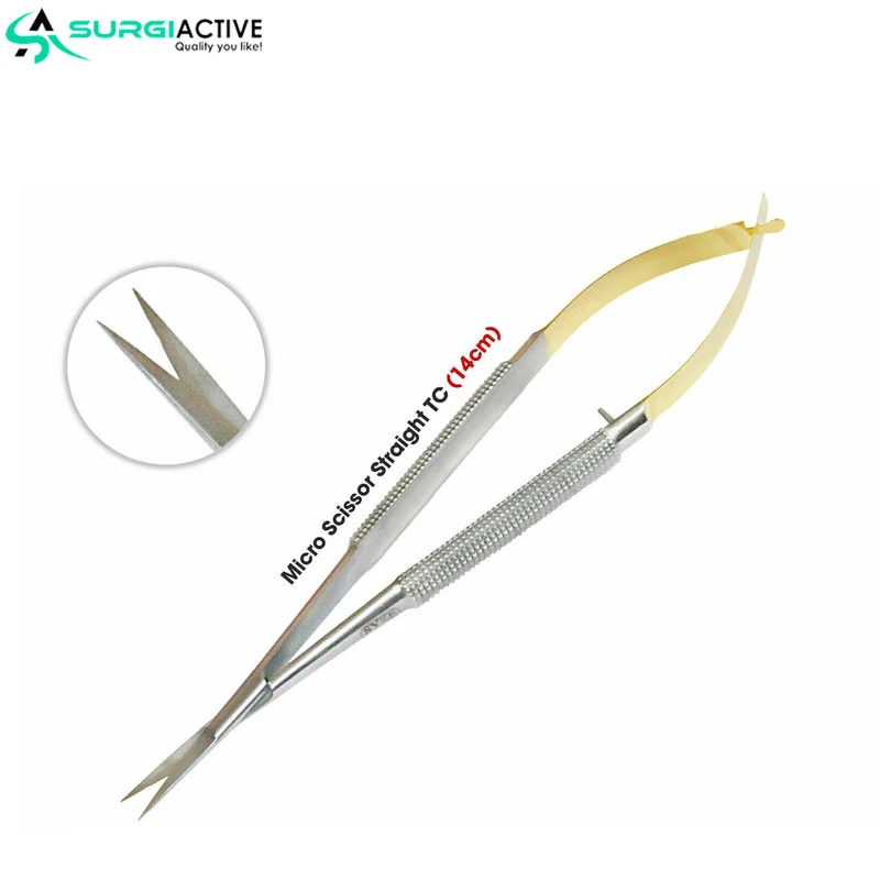 Оптовая цена Микро ножницы ассортимент микро-ножниц для дезинфекции точные хирургические инструменты нейрохирургии