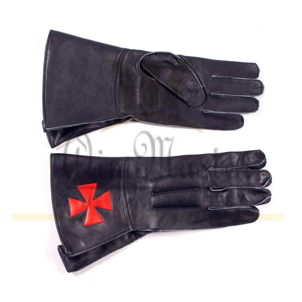 Перчатки Masonic Knight Templar черные перчатки мягкие кожаные