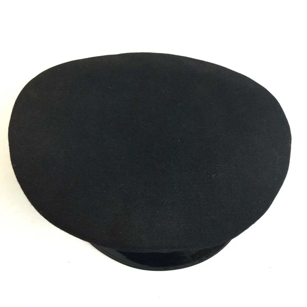 British Officer Peaked Cap with head band and chin strap VINTAGE Listed bonnet