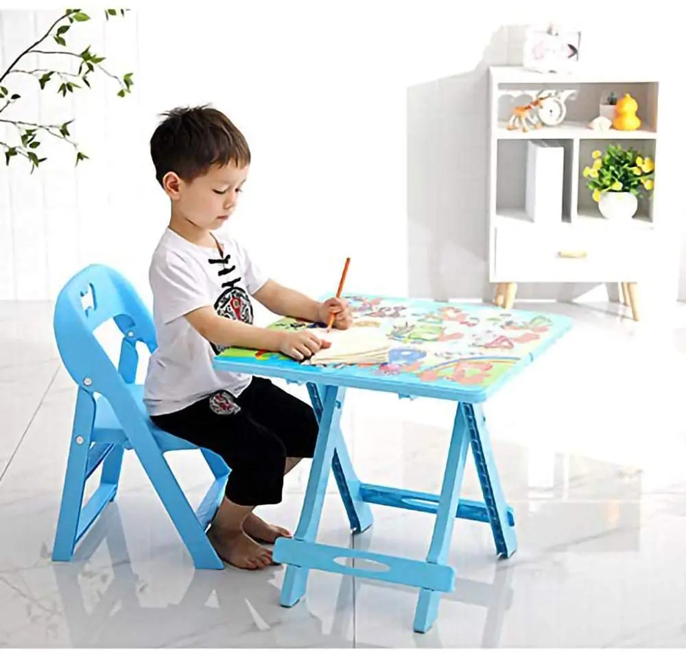 25 inch tail plastic folding table for children kids school study