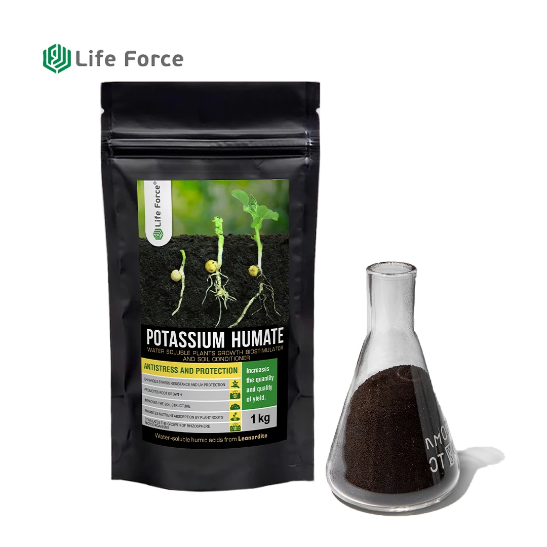 Best Humic Acid Organic Fertilizer Soluble Potassium Humate Life Force SH 301/1  For Agriculture Humic Acid Powder