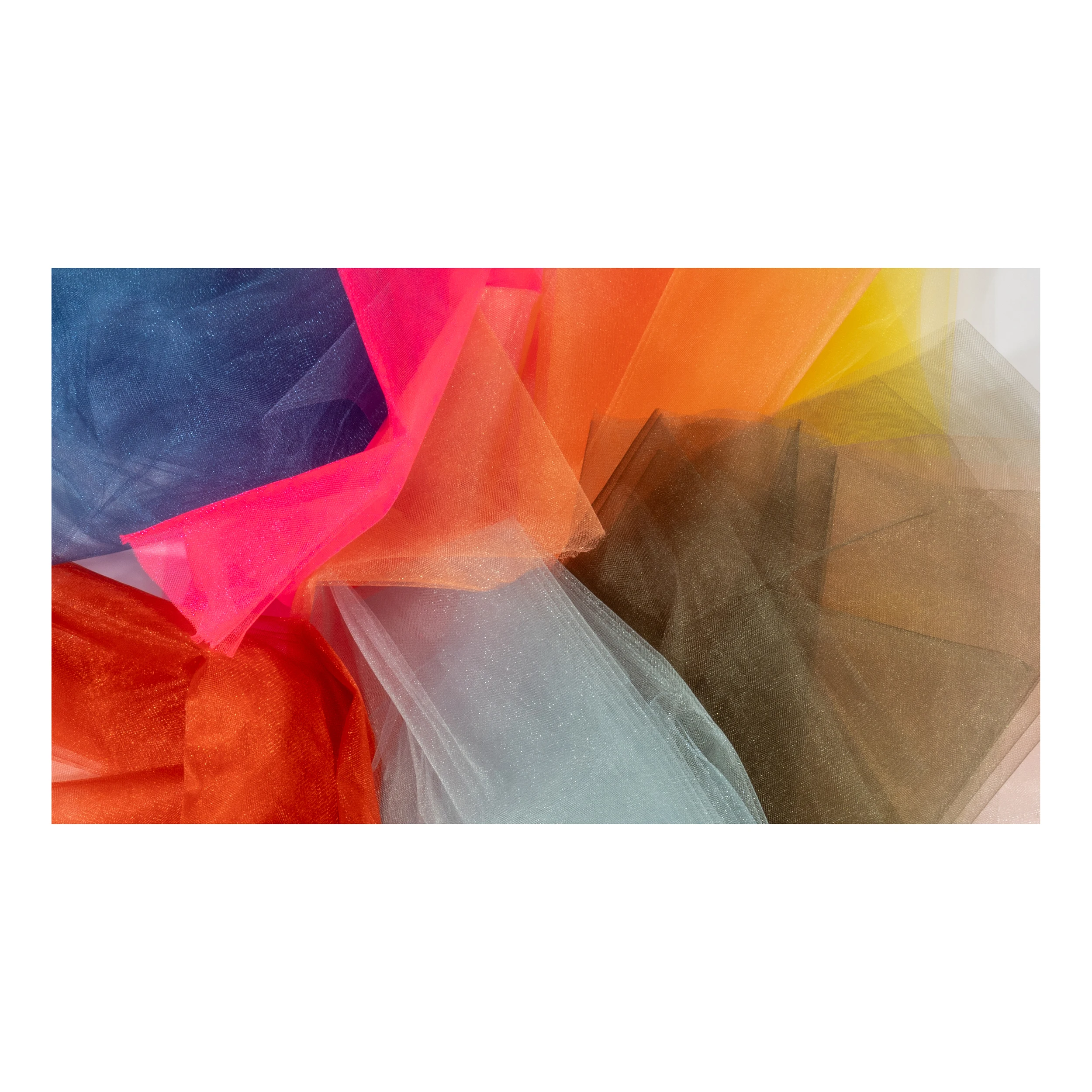 100% Polyester Wedding Mesh Eco-Price Crystal Nisa Tulle Fabric Bridal Shiny Tulle 136 Colors 11-13gsm Wholesale Manufacturer