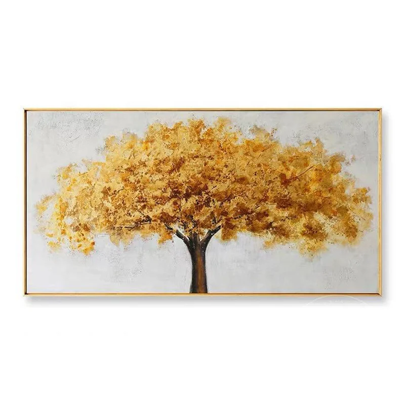 Gold Tree Art Abstract Original Painting on canvas Modern Wall ArtContemporary Canvas for house