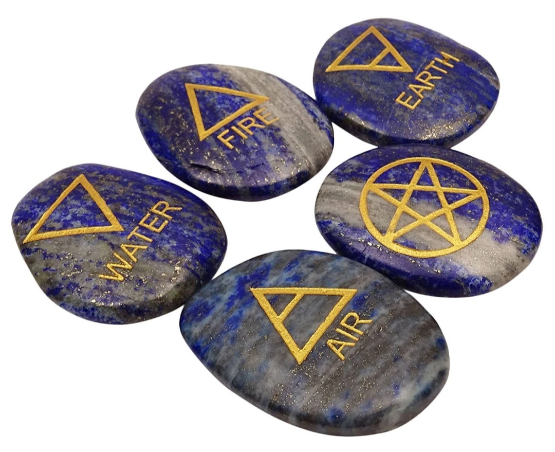 Лазурит рейки барабан с пятью элементами жизни гравировка на нем оптовая продажа хрустальные ремесла лечебный минеральный камень метафический