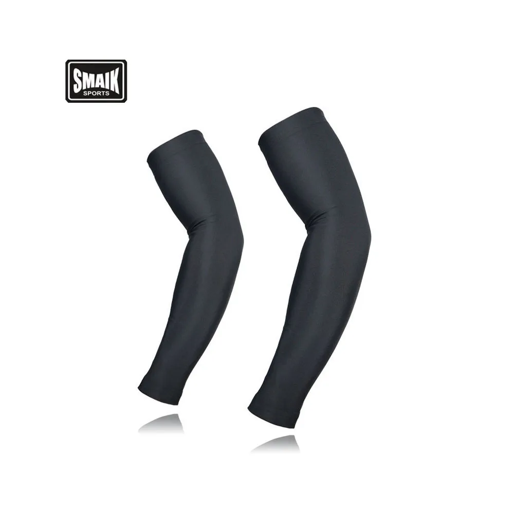 Running Cycling Protective Knitted Nylon Spandex Sunblock heat arm sleeves elastic long compression arm warmers