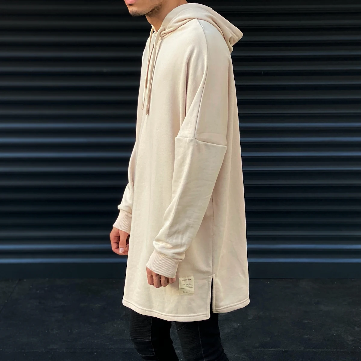 Oversize 30% Pol 70% Cotton 2023 Mens White Long Cut Basic Hoodie High Quality Turkish Fabric Wholesale OEM Product Customized