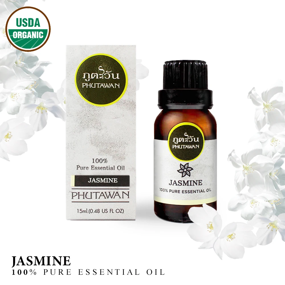 Высококачественное органическое 100% чистое эфирное масло 15 мл Ароматизированная ароматерапия из жасмина оптовая продажа OEM частная торговая