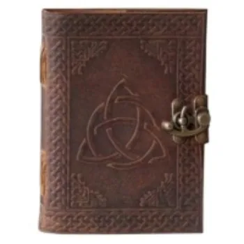 Celtic trinity embossed genuine leather cover vintage travel hand made journal or diary or sketch book for gifting him or her