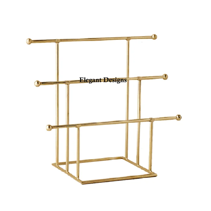 Two Tier Jewelry Stand With Wooden Base Excellent Quality Handmade Decorative Stand Fancy Arrival Wholesale Jewelry Stand