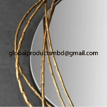 Elegant Wholesale Large Round Oval Wall Hanging Decoration Metal Frame Mirror with Custom Size wall mirror