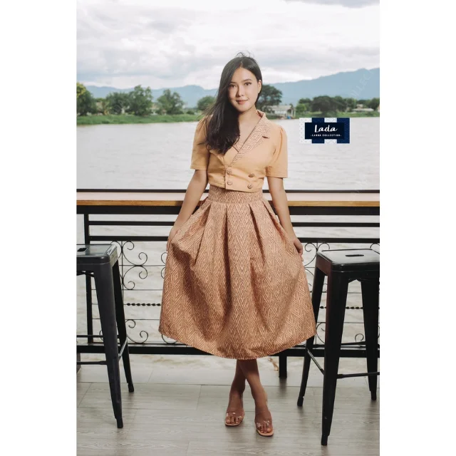 Лидер продаж тайские повседневные женские платья премиум-класса ручная работа Лада Лана коллекция 034 комплект из юбки с тайским рисунком