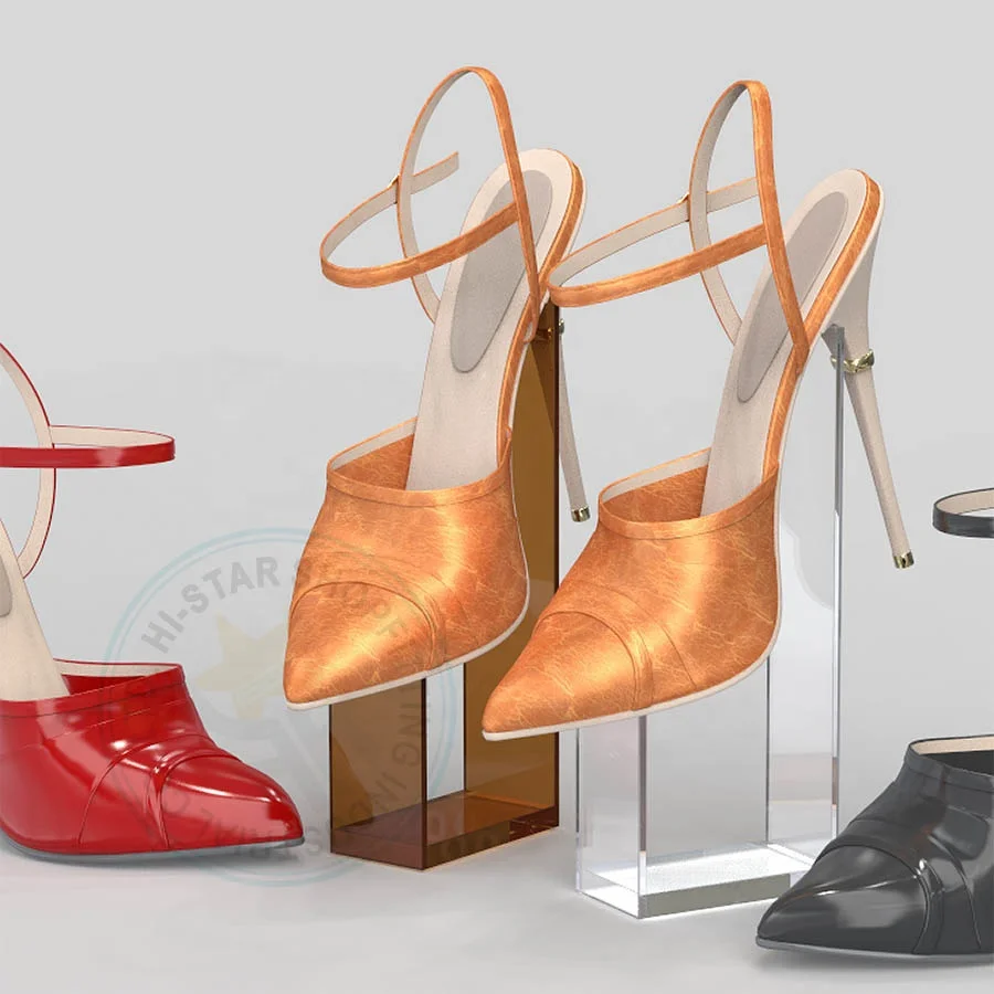 High end acrylic shoe display stand for store