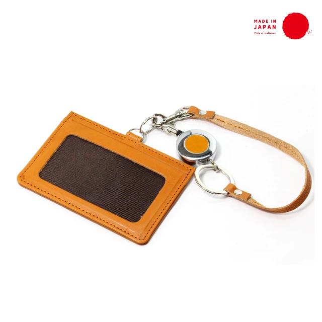 [ TOCHIGI LEATHER ] ID Card Case with Neck Strap - made in Japan