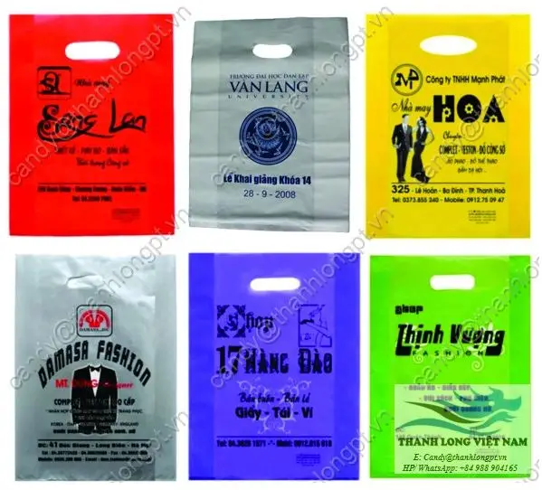 Heat Seal Die-cut Bag, Custom Die Cut Plastic Bag with Your Own Logo, LDPE Bags Die Cut Plastic Bag Made from Vietnam Accept